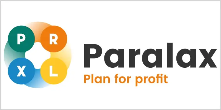 Logo van Paralax plan for profit partner van VEB voor strategische planning en winstoptimalisatie